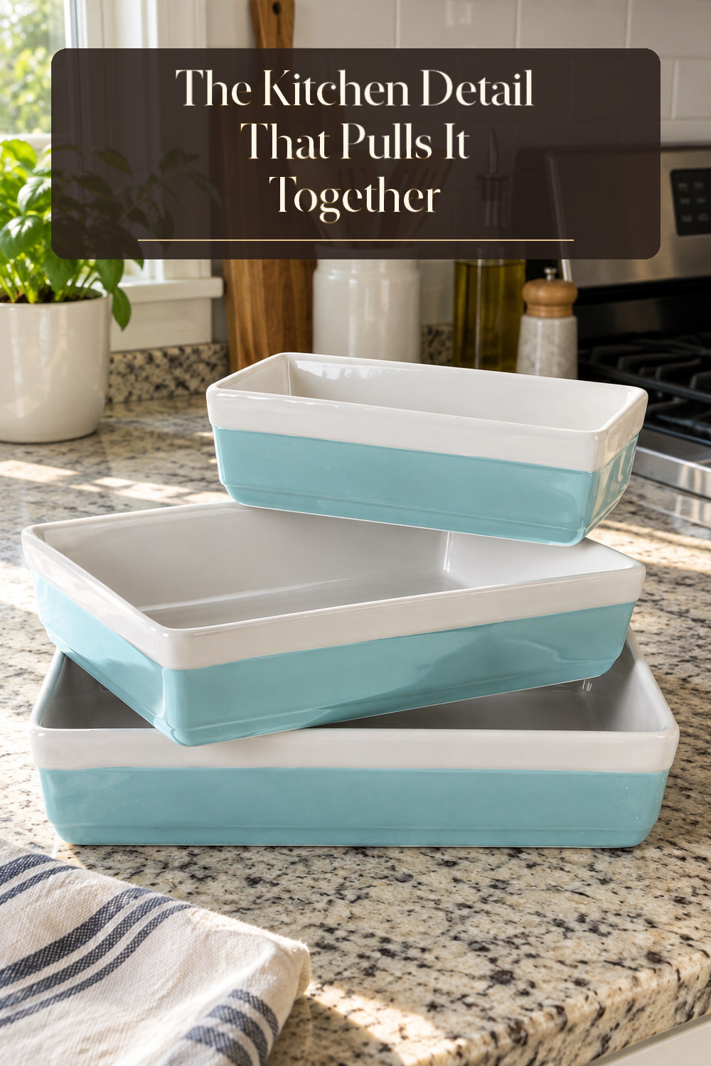 A realistic bakeware used naturally in a softly lit kitchen at home.