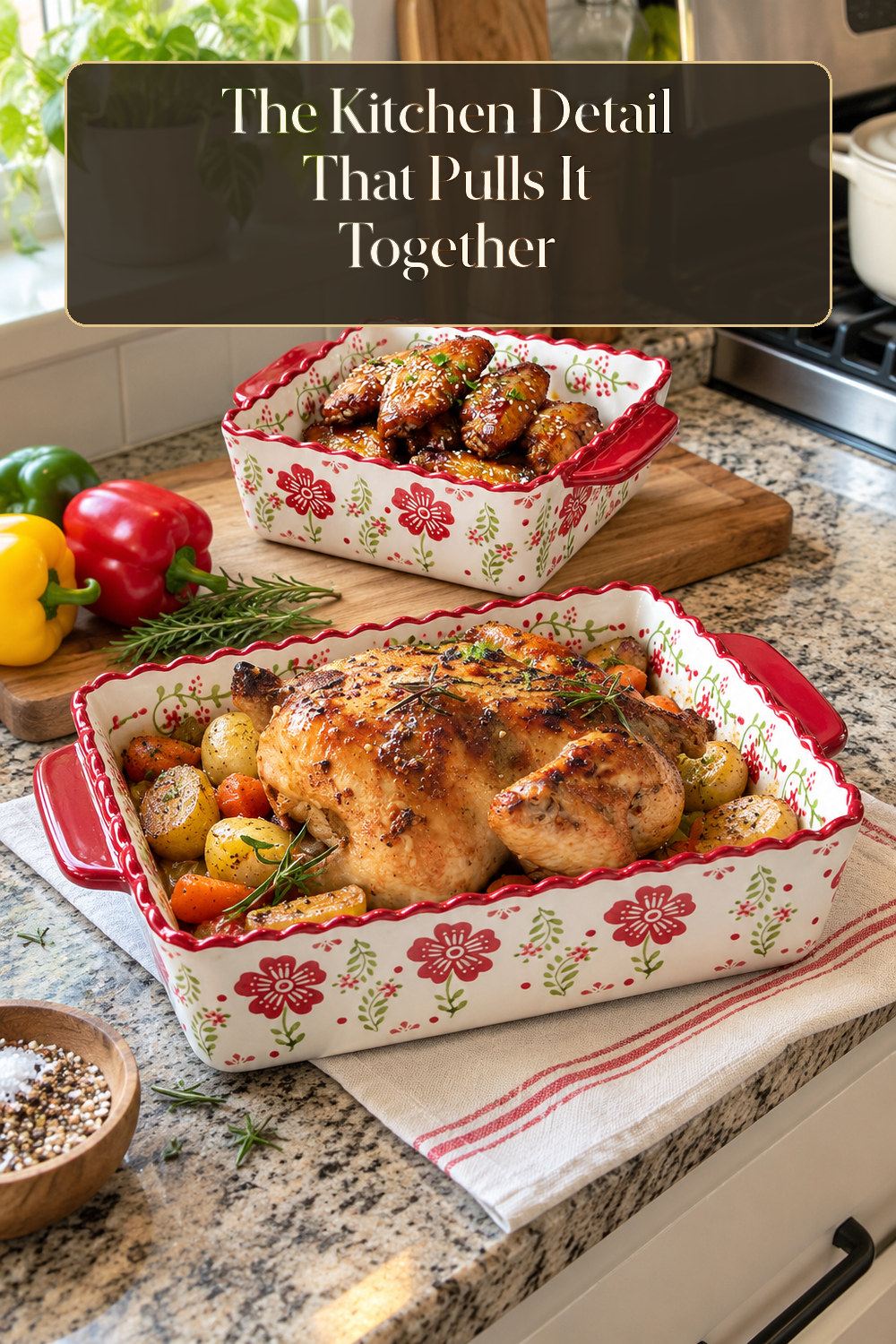 A realistic bakeware used naturally in a softly lit kitchen at home.
