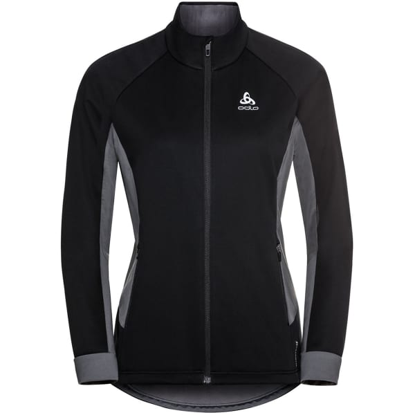 ODLO JACKET BRENSHOLMEN BLACK NEW ODLO GRAPHITE GREY Veste ski de fond