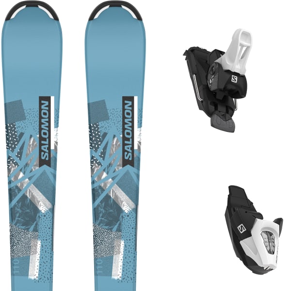 SALOMON QST JR S BLUE/GREY + C5 GW J75 BLACK/WHITE 23