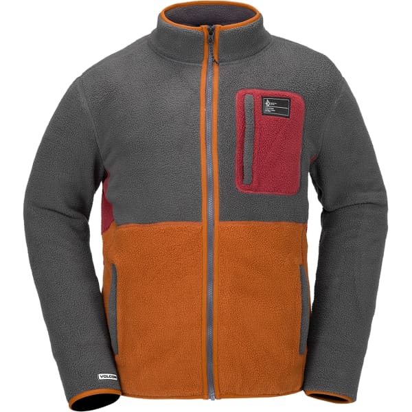 VOLCOM FLEECER FULL ZIP CHARCOAL Snowboard fleece jacket