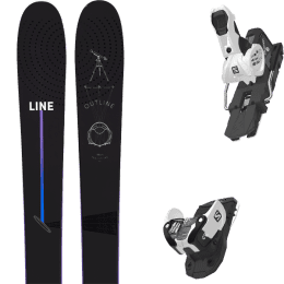 Pack ski alpin LINE LINE OUTLINE + SALOMON WARDEN MNC 13 N WHITE/BLACK - Ekosport