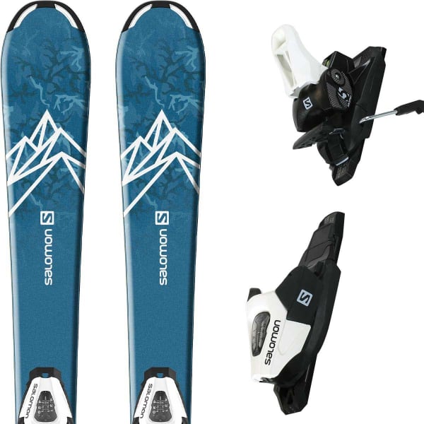 SALOMON QST MAX JR S E L C5 GW BLACK WHITE J75 Unicolore Paquete esqui
