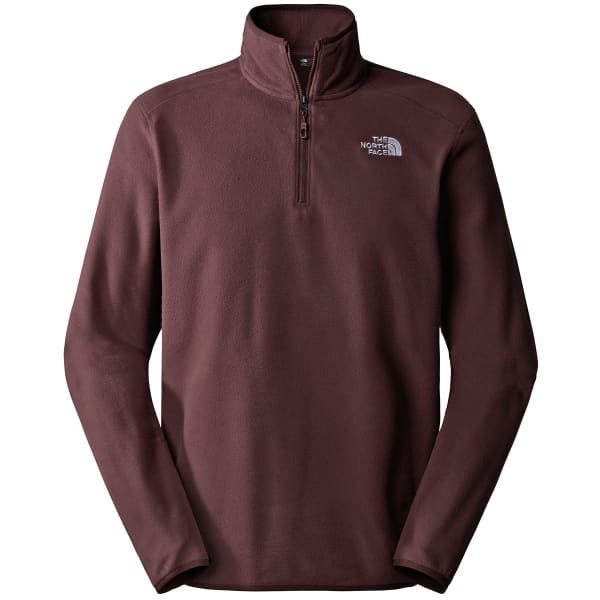 THE NORTH FACE M 100 GLACIER 1/4 ZIP COAL BROWN 24