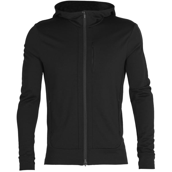 ICEBREAKER QUANTUM III LS ZIP HOODIE BLACK - Veste polaire