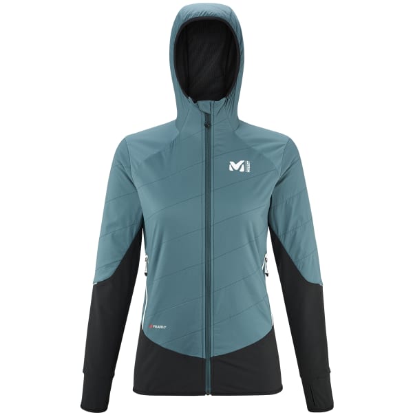 MILLET-TOURING SPEED XCS HOODIE W BLACK/HYDRO Veste softshell