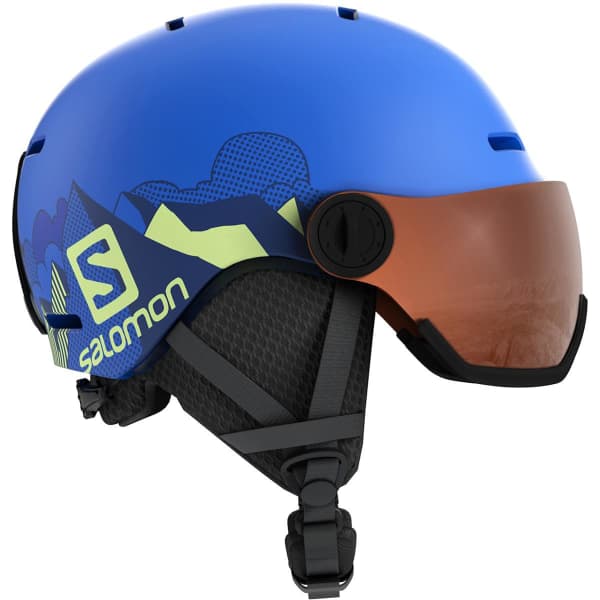 SALOMON GROM VISOR POP BLUE MAT UNIV. Ski helmet