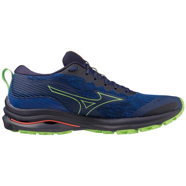 MIZUNO WAVE RIDER TT BLUE DEPTHS TECHNO GREEN NEON FLAME Scarpa