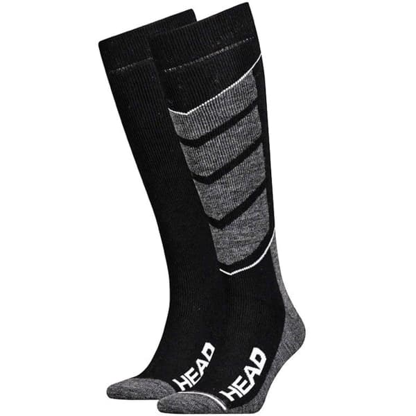 Head Beginner Knee-High Chaussettes de Ski Unisexe-Adulte, Black Combo, 35/38 EU