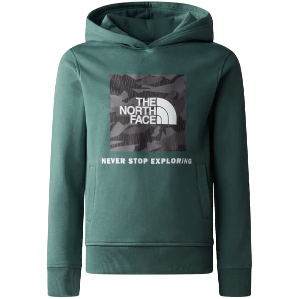 THE NORTH FACE-TEENS BOX P/O HOODIE DARK SAGE/ASPHALT GREY/RAIN CAMO PRINT  - Sweatshirt