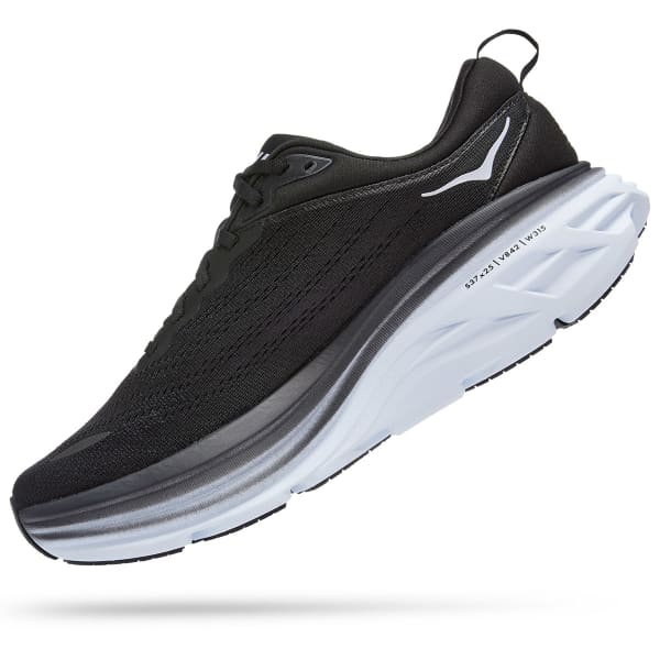 HOKA ONE ONE-BONDI 8 BLACK/WHITE - Running shoe