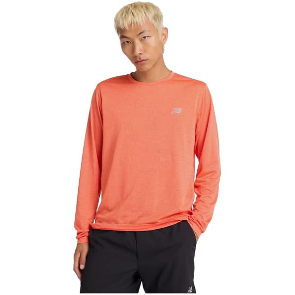 New balance long sleeve running top best sale