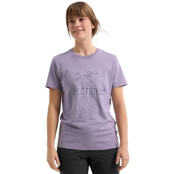 ARC’TERYX◆ARC`WORD T-SHIRT SS/Tシャツ/S/コットン/パープル/ARCC-Z-2020010002 ARC'TERYX-ARC'WORD COTTON T-SHIRT SS W VELOCITY - T-shirt