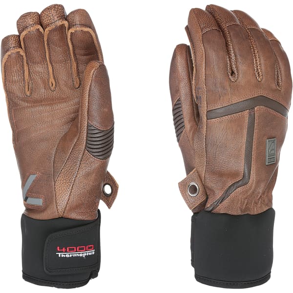 Ski gloves leather deals