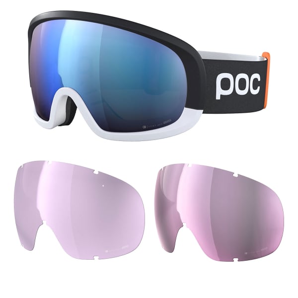 POC-FOVEA MID CLARITY COMP+ URANIUM BLACK/HYDROGEN WHITE/SPEKTRIS BLUE - Maschera  da sci