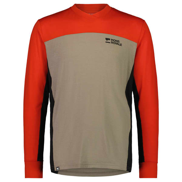 Mons Royale Redwood Merino Air-Con V Longsleeve Men - black