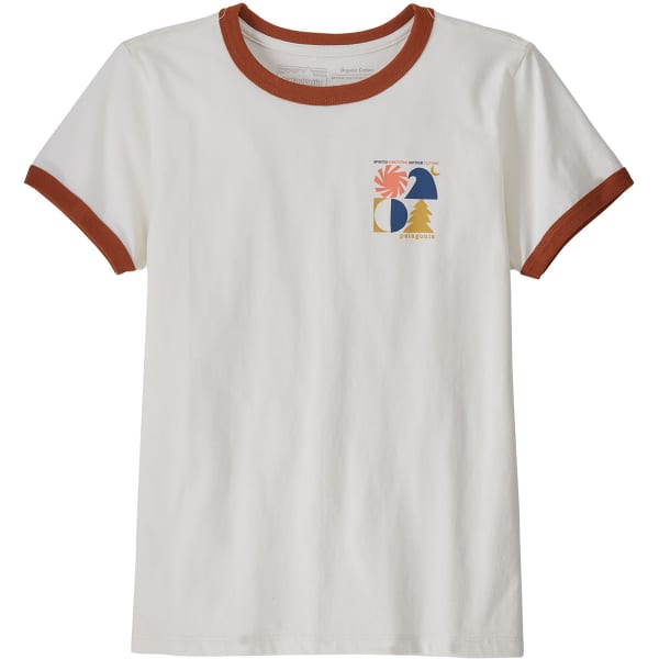 PATAGONIA W S SPIRITED SEASONS ORGANIC RINGER TEE BIRCH WHITE T