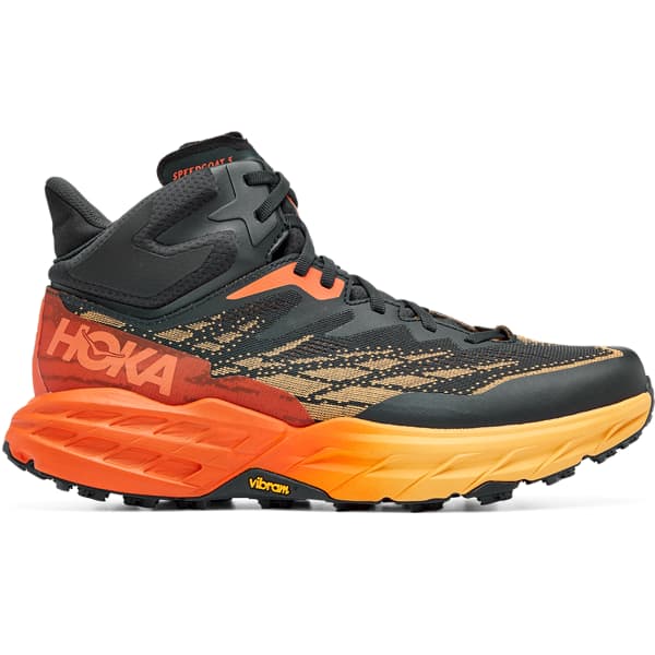 HOKA ONE ONE SPEEDGOAT 5 MID GORE TEX BLUE GRAPHITE AMBER YELLOW