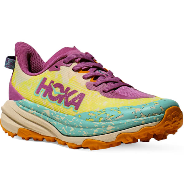 HOKA ONE ONE SPEEDGOAT 6 YOUTH FUCHSIA ELECTRIC AQUA Trail running shoes