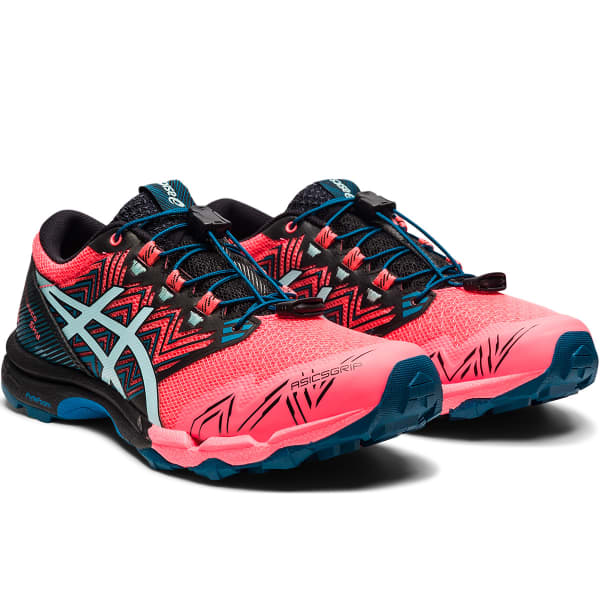 ASICS GEL FUJITRABUCO SKY W BLAZING CORAL CLEAR BLUE 21