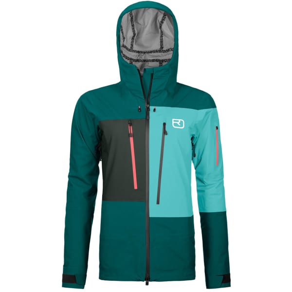ORTOVOX 3L DEEP SHELL JACKET W PACIFIC GREEN Ski touring ski jacket