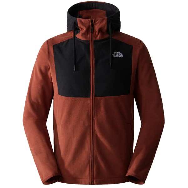 THE NORTH FACE-M HOMESAFE FULL ZIP FLEECE HOODIE BRANDY BROWN/TNF BLACK -  Casaco polar caminhada