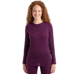 ICEBREAKER-W MER ZONEKNIT 200 LS HALF ZIP NIGHTSHADE/ELECTRONPNK