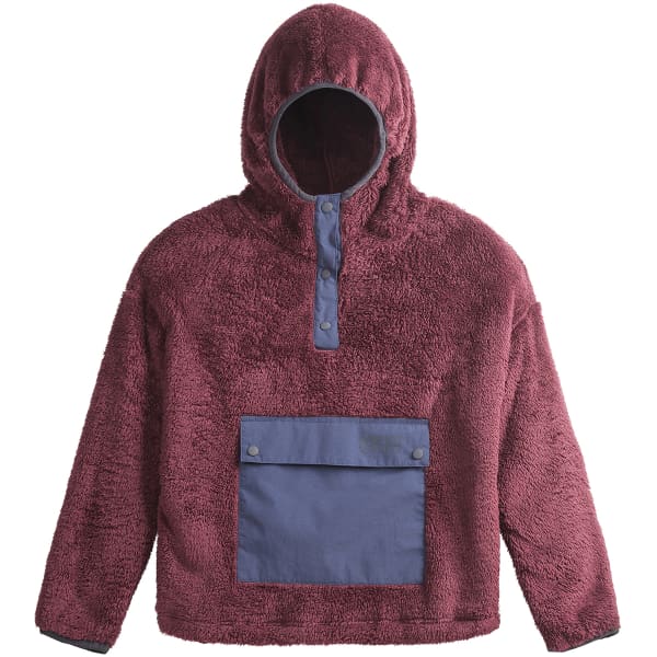Burgundy fleece hoodie top