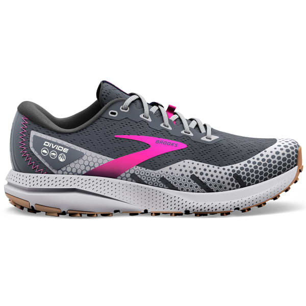 BROOKS DIVIDE 3 W EBONY/GREY/PINK 23