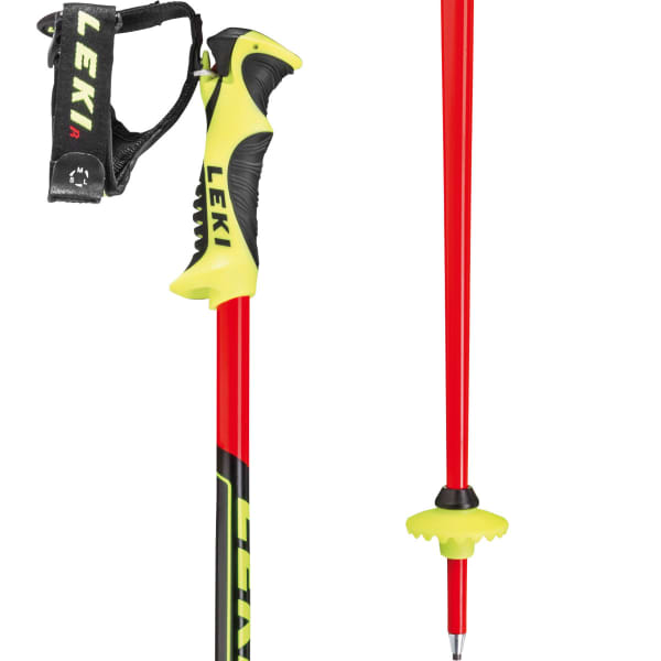 LEKI-WORLDCUP LITE SL FLUO ROUGE / FLUO JAUNE - Alpine ski poles