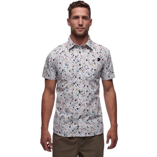 BLACK DIAMOND M SS SOLUTION SHIRT BIRCH GYM HOLD PRINT 23