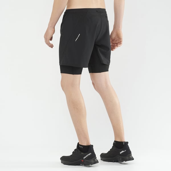 SALOMON CROSS TWINSKIN SHORTS M BLACK Trail running shorts