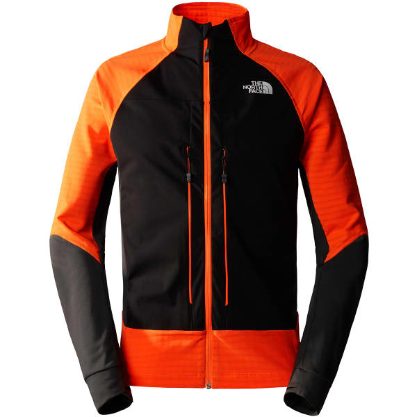 North face jacket orange and black hotsell