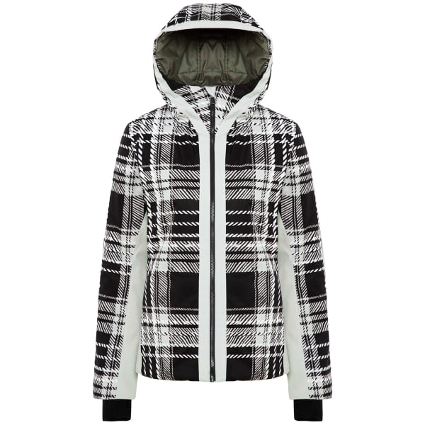 COLMAR LADIES FANCY CHECK SKI JACKET BLACK PURITY WHITE P 23
