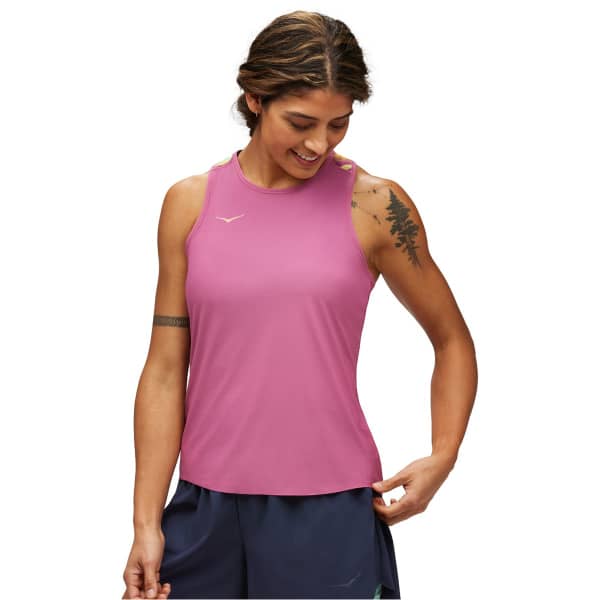 HOKA ONE ONE-W AIROLITE RUN TANK BEET ROOT - Running vest top HOKA ONE ONE-W AIROLITE RUN TANK BEET ROOT - Running vest top