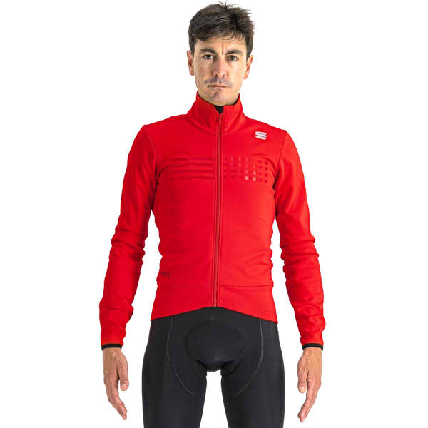 Red cycling jacket hot sale