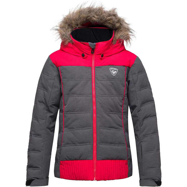 ROSSIGNOL GIRL BB POLYDOWN HEATHER JKT HEATHER BLACK Ski jacket