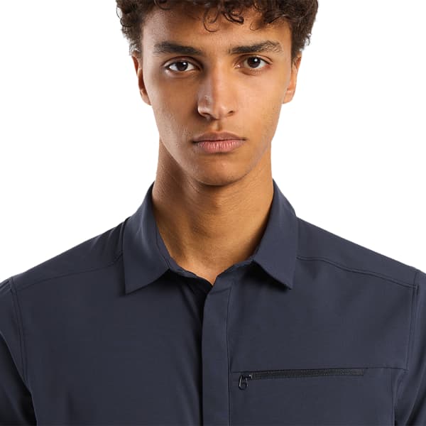 ARC'TERYX-SKYLINE SS SHIRT M BLACK SAPPHIRE - Hiking shirt