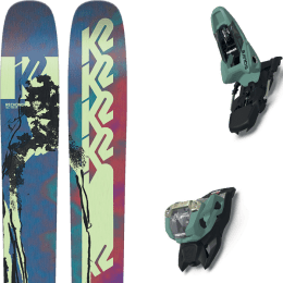 Pack ski alpin K2 K2 RECKONER 122 + MARKER SQUIRE 11 GREEN/BLACK - Ekosport