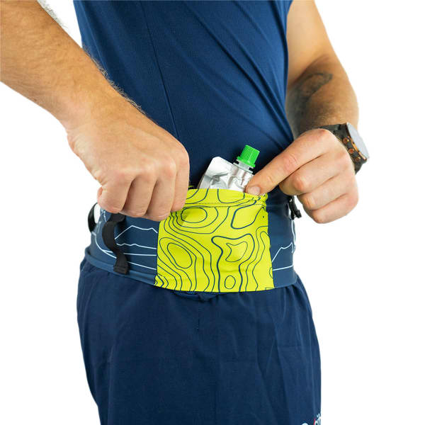 OXSITIS SLIM BELT TRAIL 2 NOIR VERT Water bottle holder belt