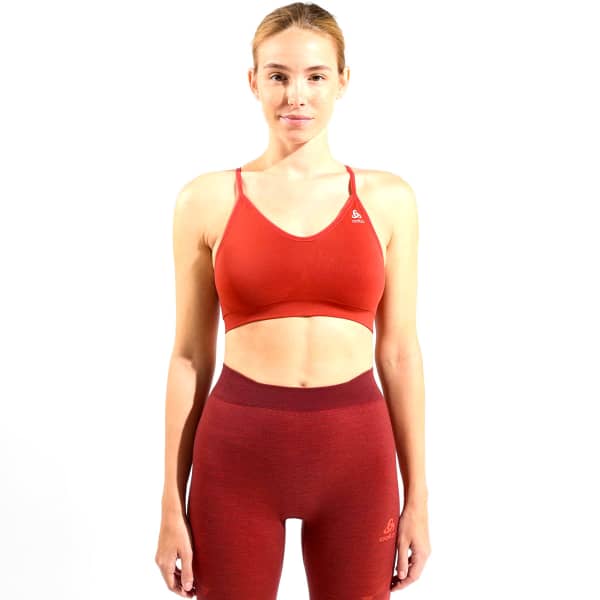 Odlo Seamless Soft Sports Bra Women - cinnabar - grey melange