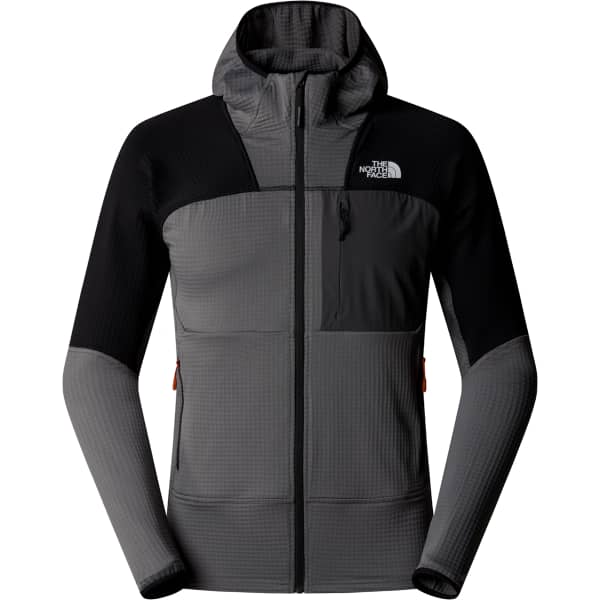 THE NORTH FACE STORMGAP POWERGRID HOODIE SMOKED PEARL TNF BLACK Ski touring ski fleece jacket