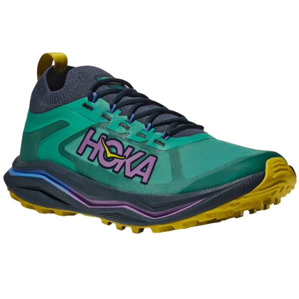 HOKA ONE ONE-ZINAL 2 TECH GREEN / STRATA - Trail running shoes
