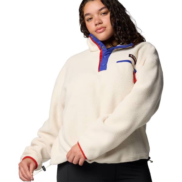 COLUMBIA HELVETIA II CROPPED HALF SNAP FLEECE W CHALK - Fleece trui