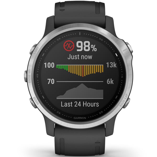GARMIN FENIX 6S SILVER W BLACK BAND 21