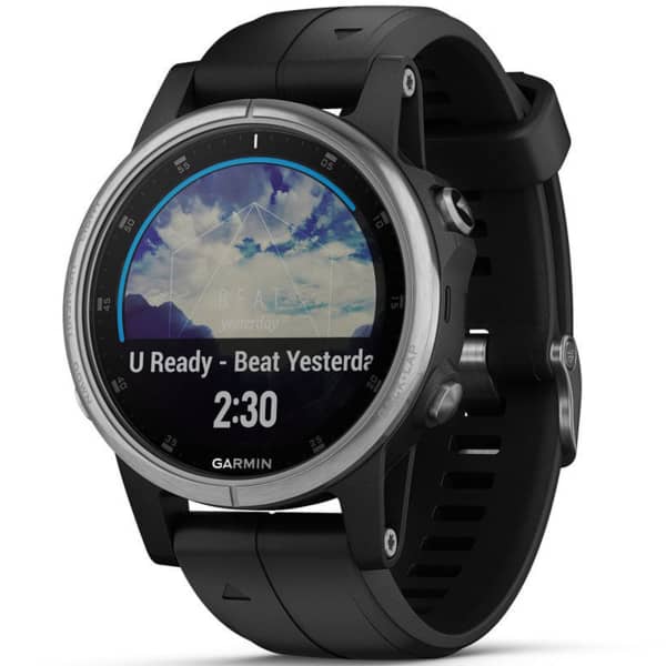 Garmin fenix 5s plus silver with black band online