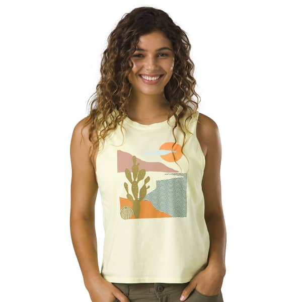 Prana Organic Graphic Sleeveless T-Shirt - Light Cove Cactus - Women's -  Rock+Run