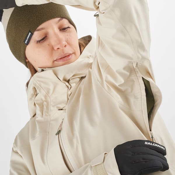 SALOMON STANCE CARGO JACKET W ALMOND MILK - Ski jacket