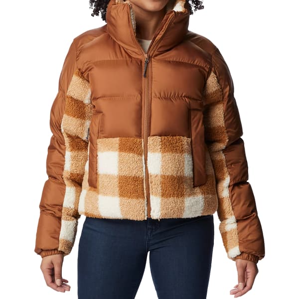 COLUMBIA LEADBETTER POINT SHERPA W CAMEL BROWN CAMEL BROWN CHECK