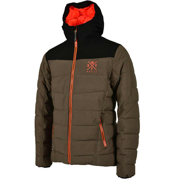 Stretch microfiber jacket with embroidered logo (charcoal